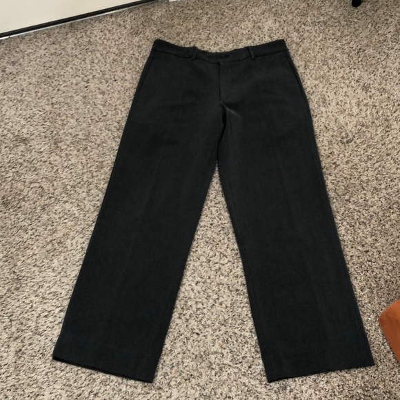 Armani Collezioni Straight Leg Pants Size 14 Dark Gray 11” High Rise - Picture 2 of 10